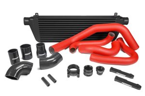 Subaru WRX Front Mount Intercooler - Perrin Performance - Red Tubes & Black Core - `22-`25 Subaru WRX Front Mount Intercooler - Perrin Performance - Red Tubes & Black Core - `22-`25